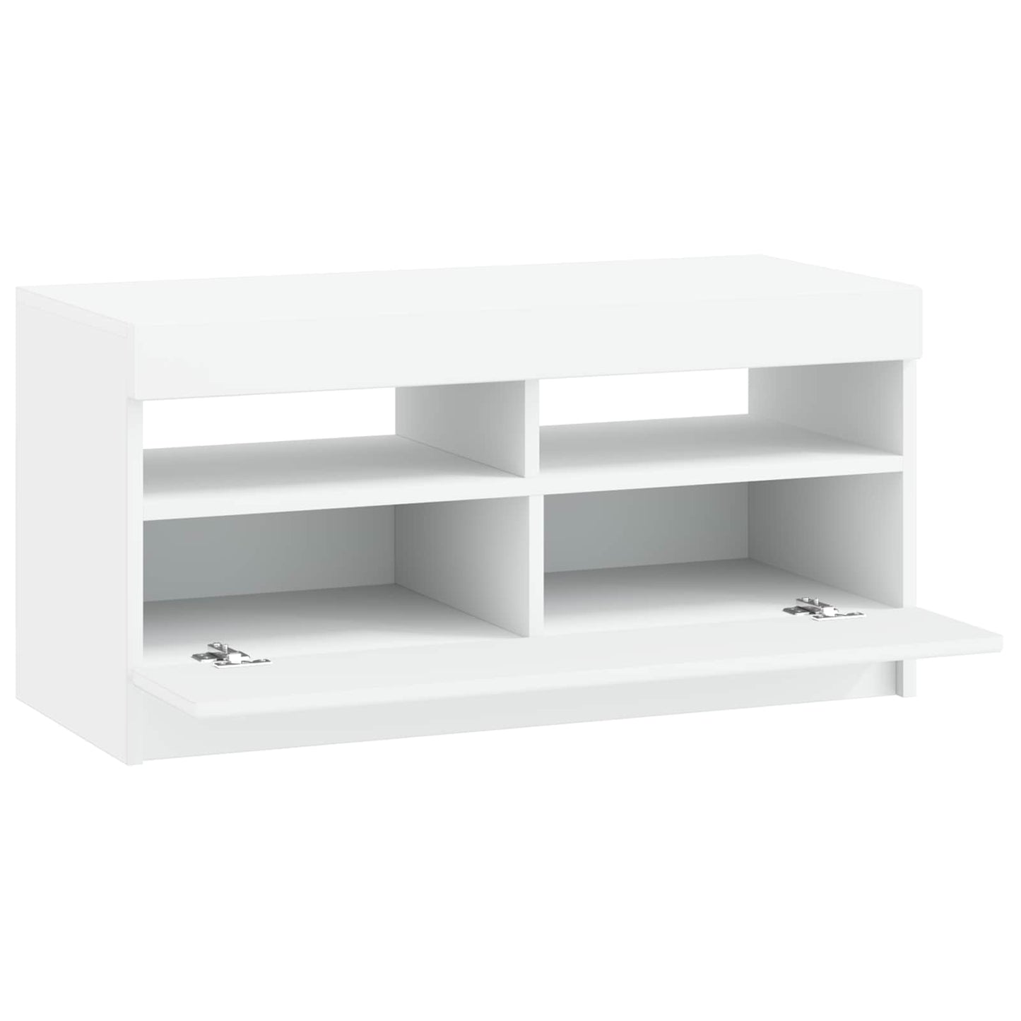 vidaXL LED TV Cabinet White Engineered Wood