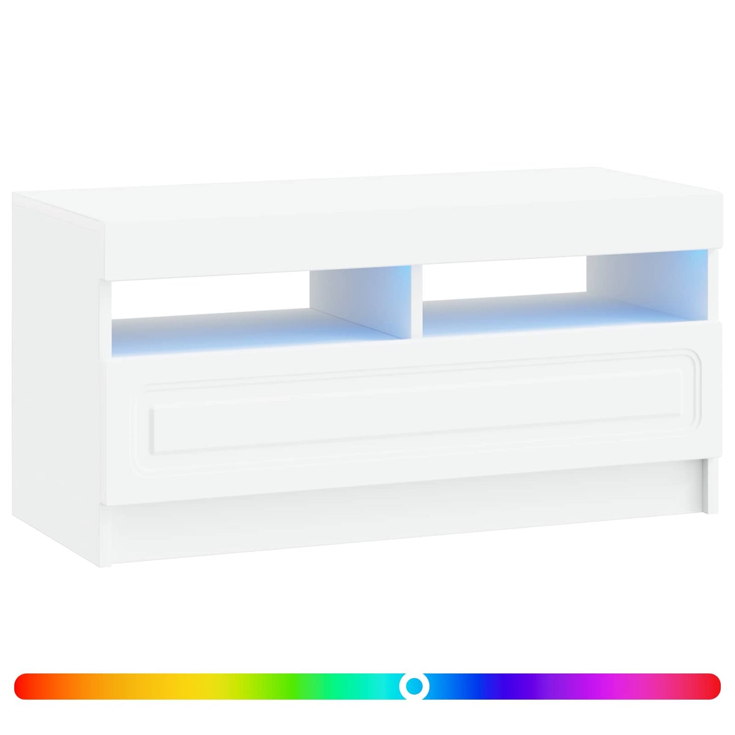 vidaXL LED TV Cabinet White Engineered Wood