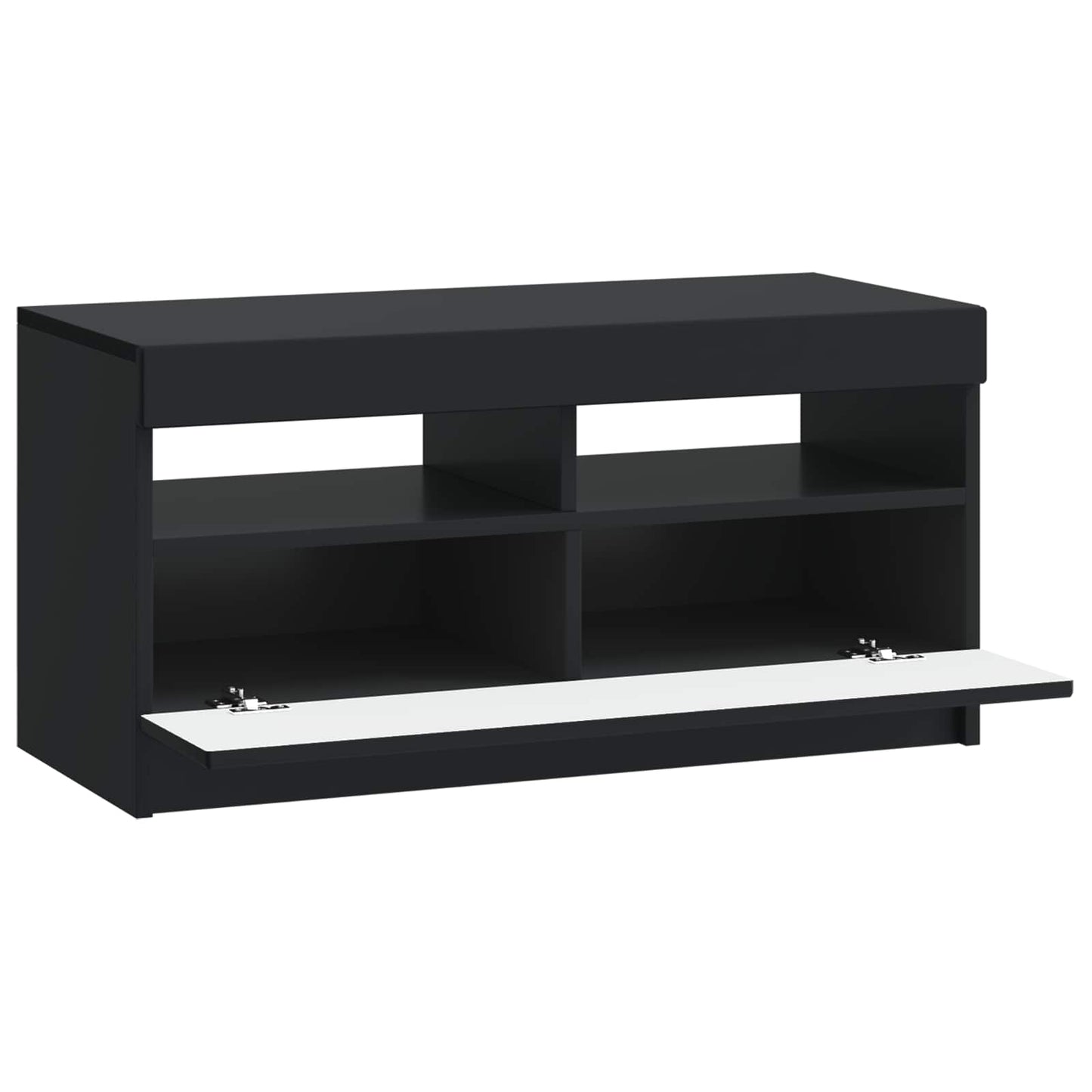 vidaXL LED TV Cabinet Black Engineered Wood