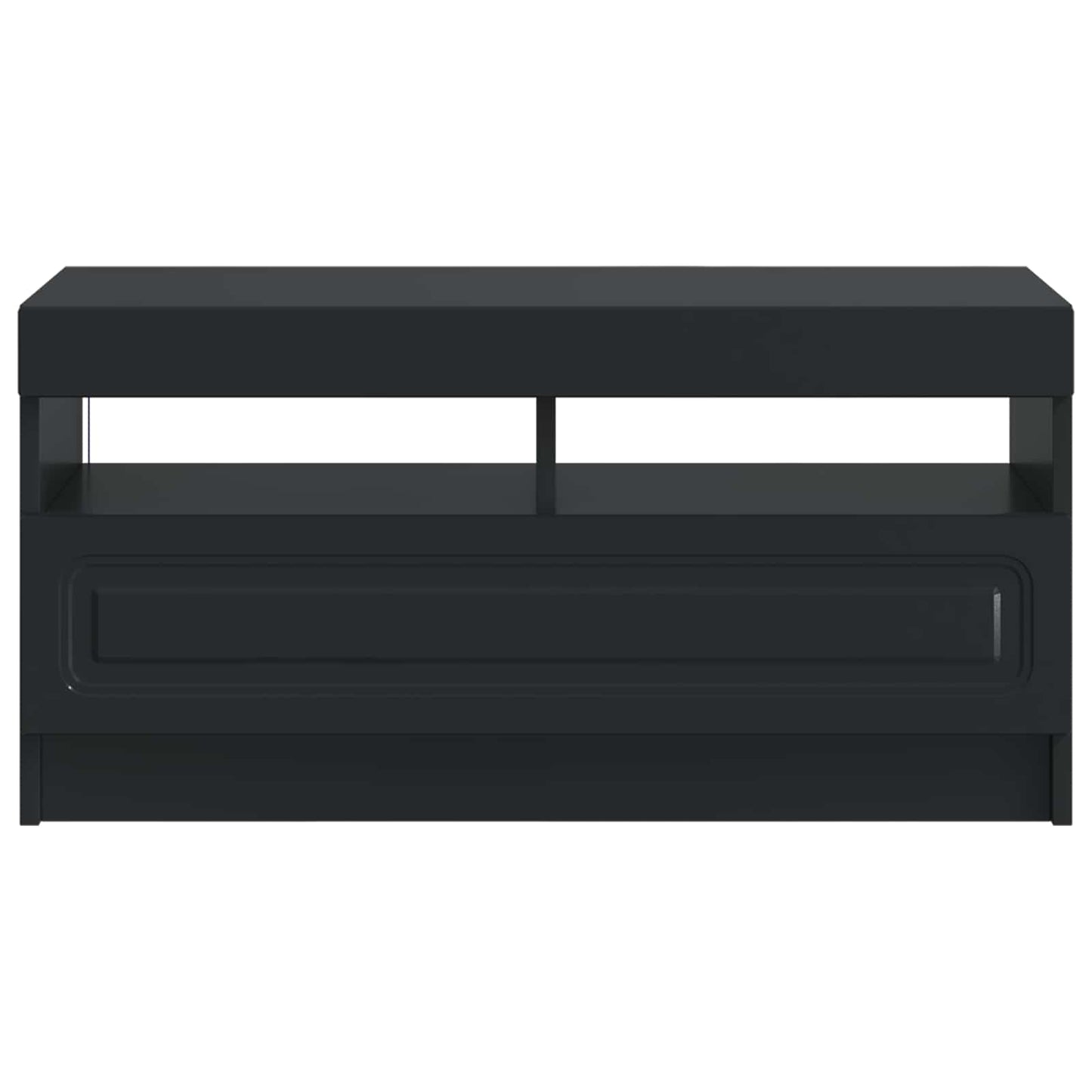 vidaXL LED TV Cabinet Black Engineered Wood