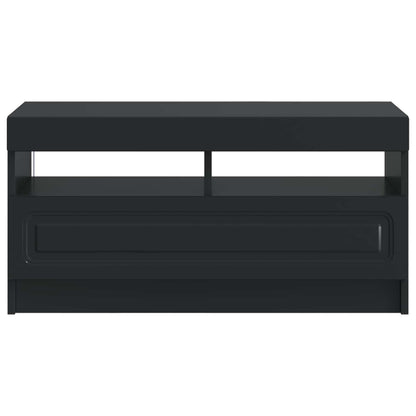 vidaXL LED TV Cabinet Black Engineered Wood