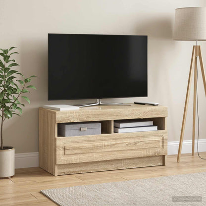 vidaXL LED TV Cabinet Sonoma Oak Engineered Wood