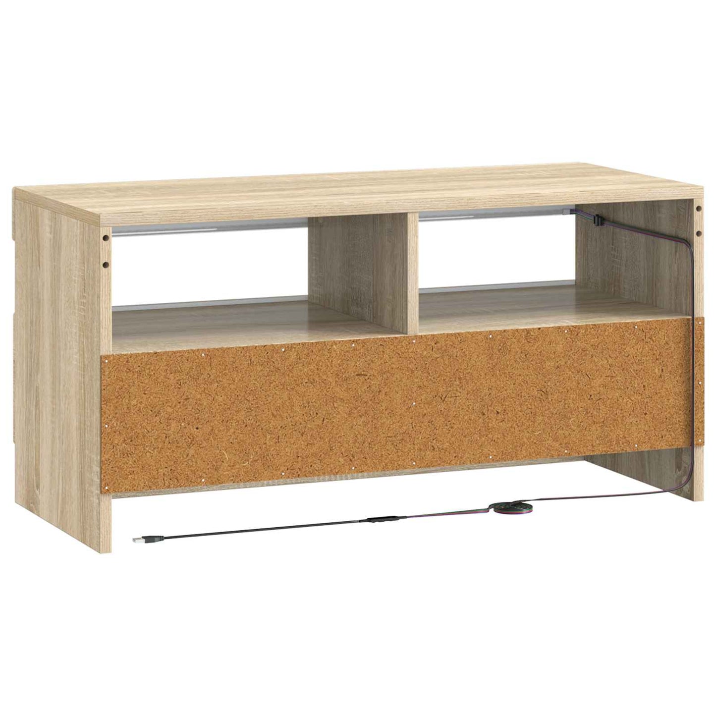vidaXL LED TV Cabinet Sonoma Oak Engineered Wood