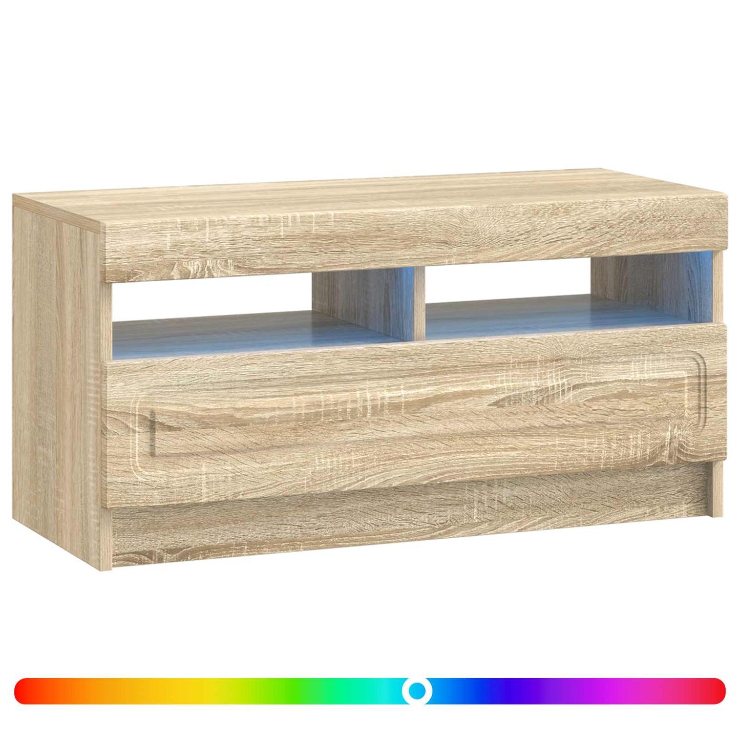 vidaXL LED TV Cabinet Sonoma Oak Engineered Wood