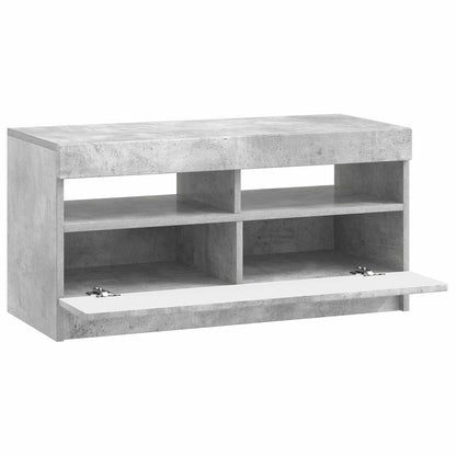 vidaXL LED TV Cabinet Concrete Grey Engineered Wood