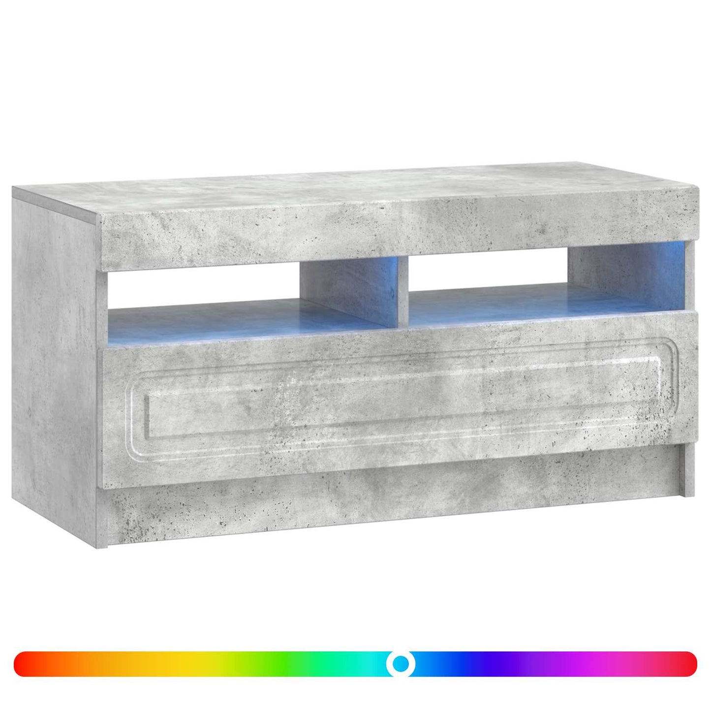 vidaXL LED TV Cabinet Concrete Grey Engineered Wood