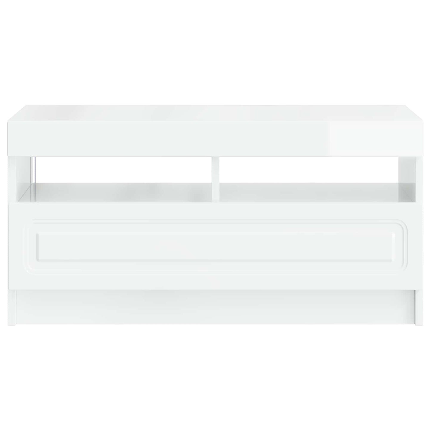 vidaXL LED TV Cabinet High Gloss White Engineered Wood