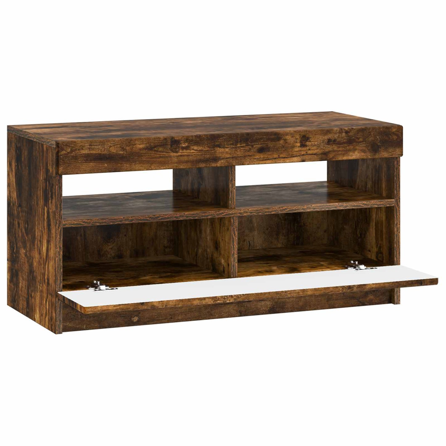 vidaXL LED TV Cabinet Smoked Oak Engineered Wood