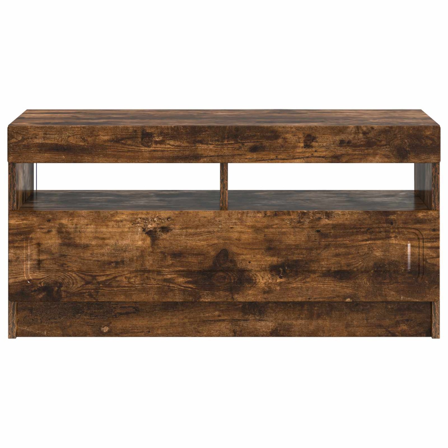 vidaXL LED TV Cabinet Smoked Oak Engineered Wood