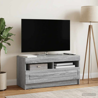 vidaXL LED TV Cabinet Grey Sonoma Engineered Wood