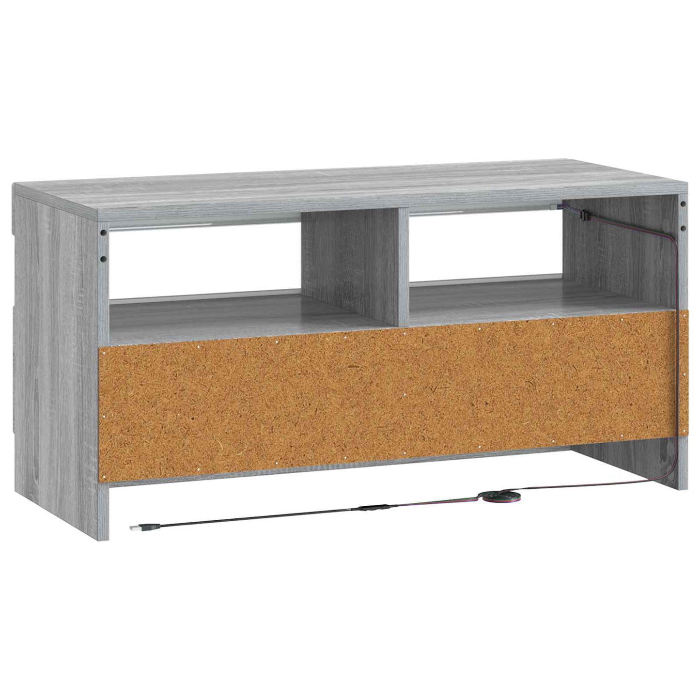 vidaXL LED TV Cabinet Grey Sonoma Engineered Wood