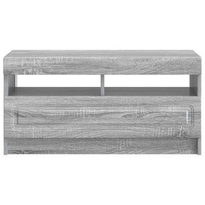 vidaXL LED TV Cabinet Grey Sonoma Engineered Wood