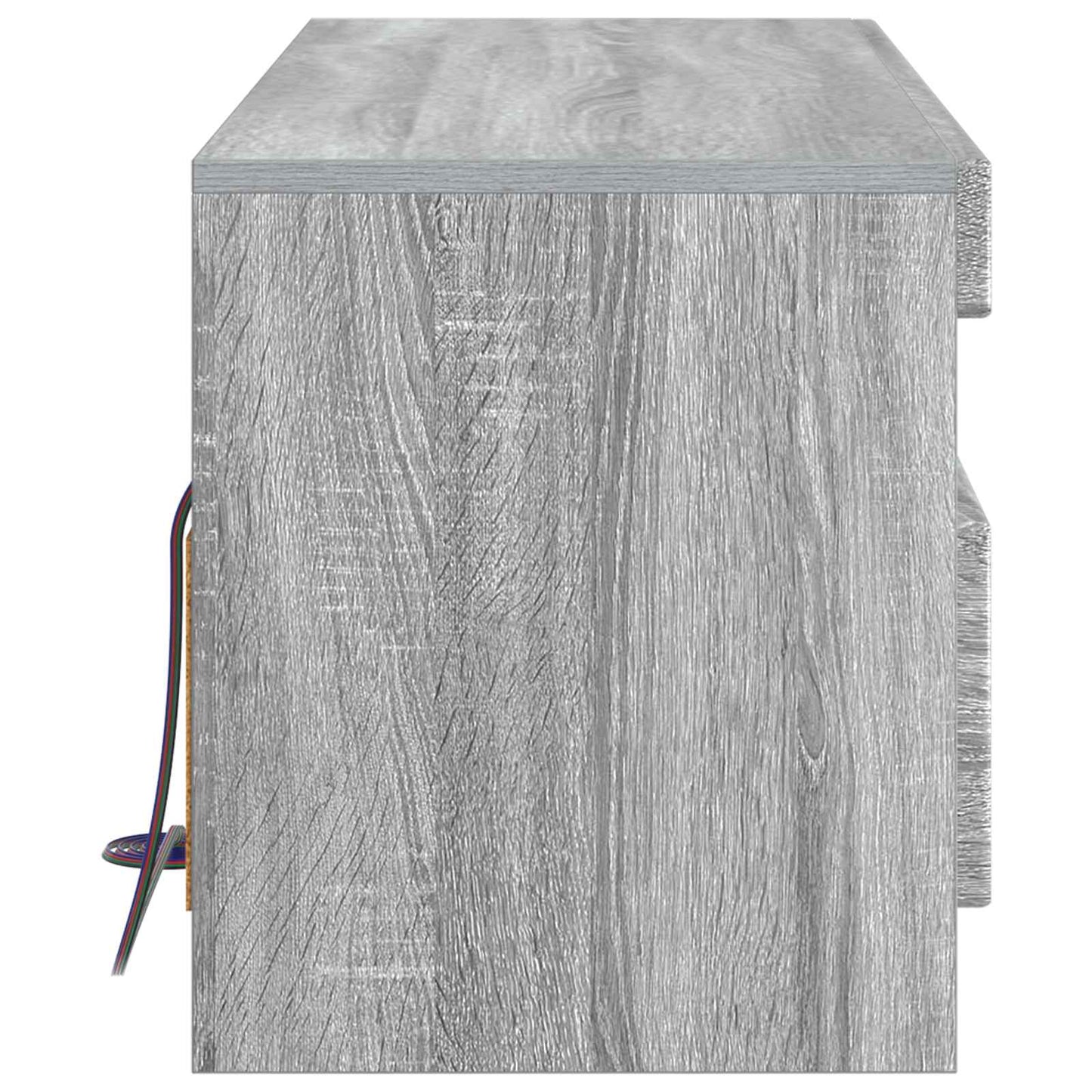 vidaXL LED TV Cabinet Grey Sonoma Engineered Wood
