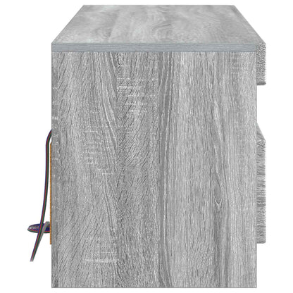 vidaXL LED TV Cabinet Grey Sonoma Engineered Wood