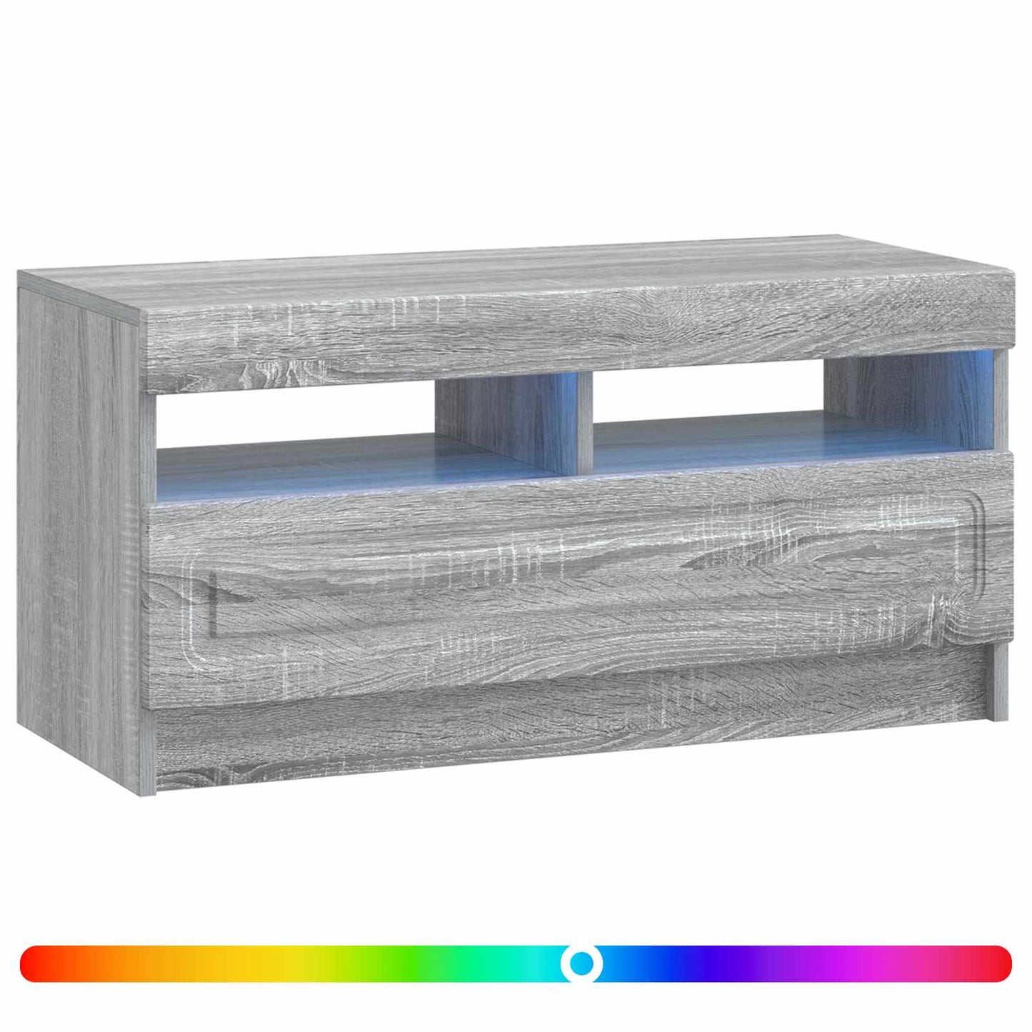 vidaXL LED TV Cabinet Grey Sonoma Engineered Wood