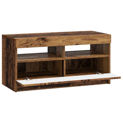 vidaXL LED TV Cabinet Old Wood Engineered Wood