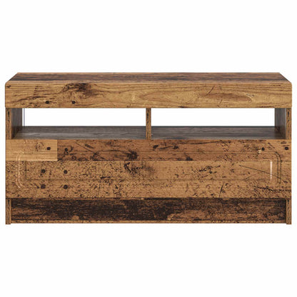 vidaXL LED TV Cabinet Old Wood Engineered Wood