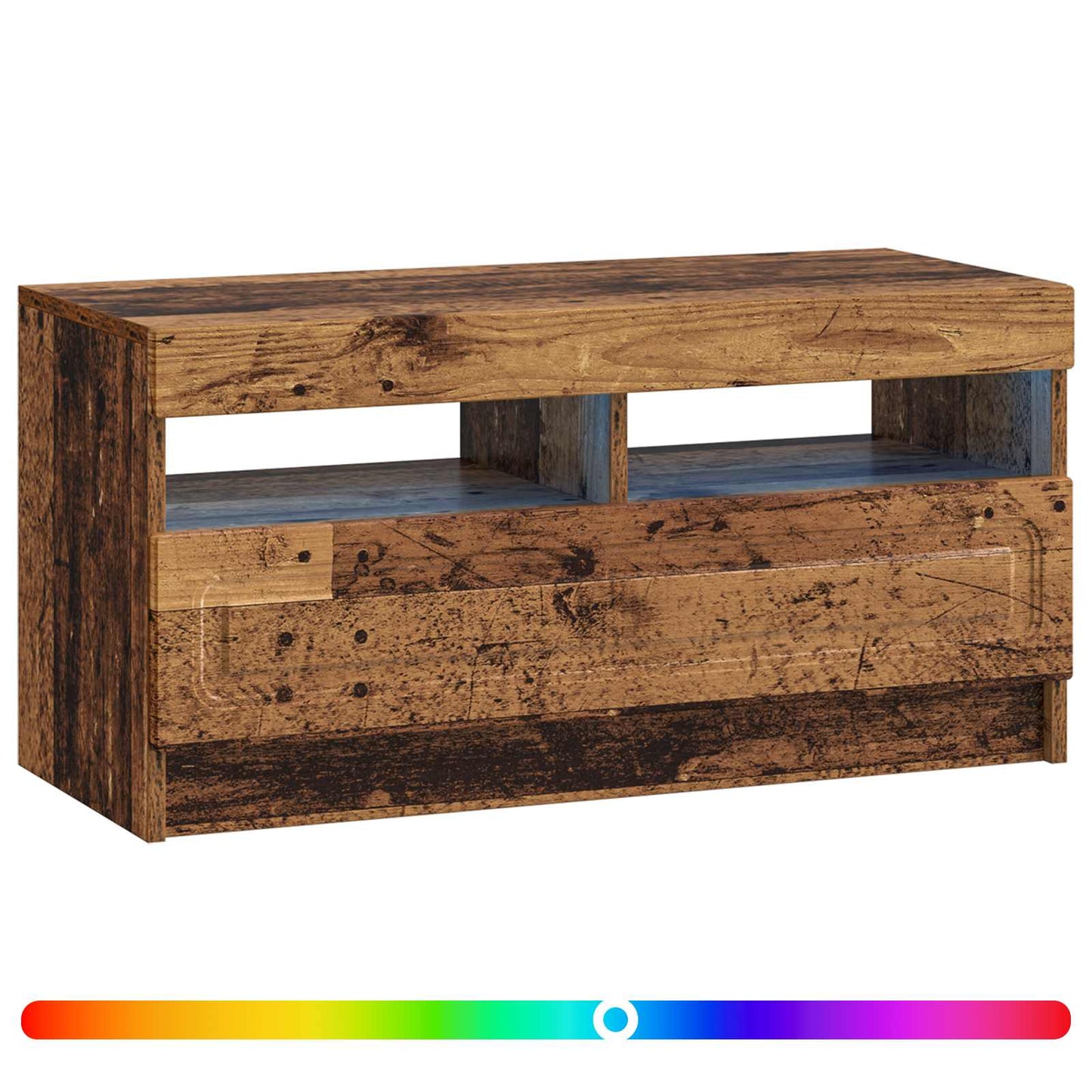 vidaXL LED TV Cabinet Old Wood Engineered Wood