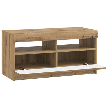 vidaXL LED TV Cabinet Artisan Oak Engineered Wood