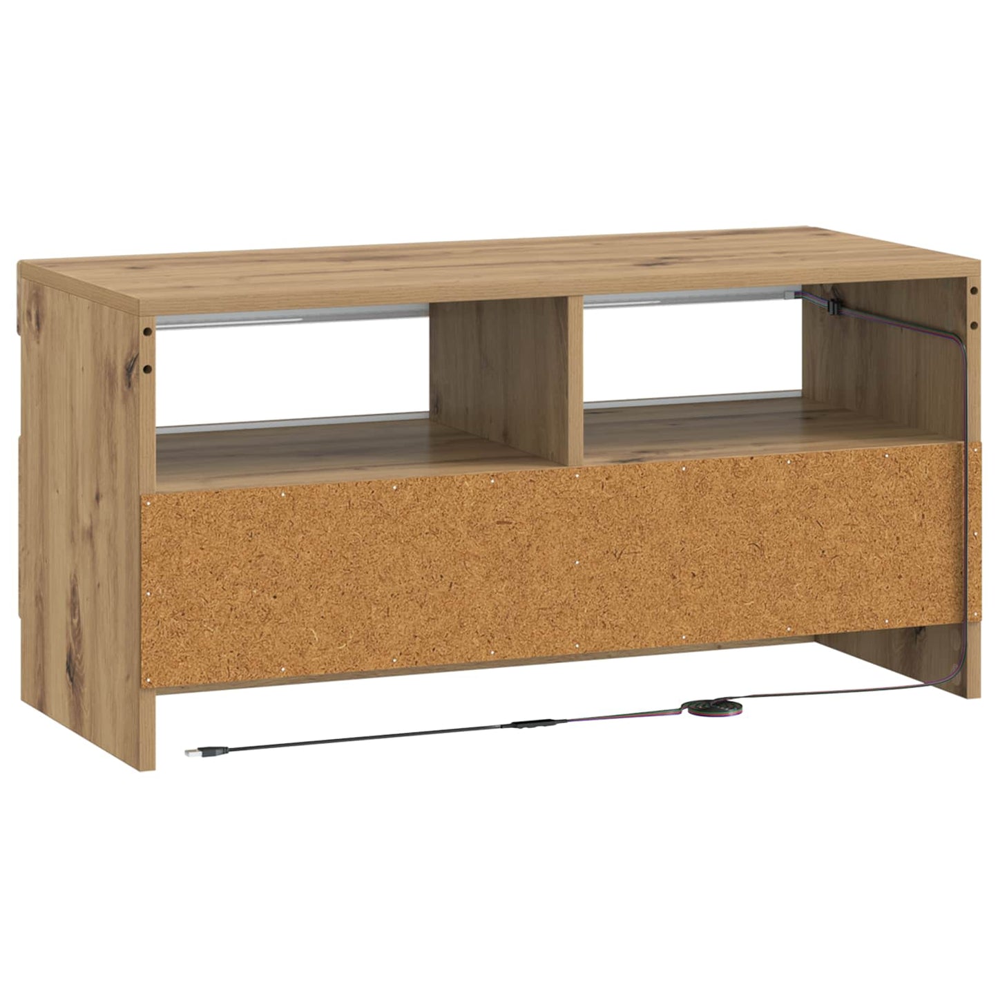vidaXL LED TV Cabinet Artisan Oak Engineered Wood