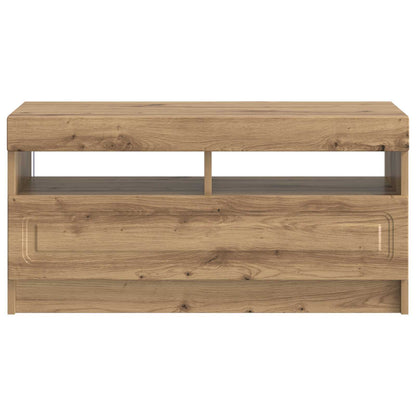 vidaXL LED TV Cabinet Artisan Oak Engineered Wood