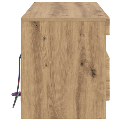 vidaXL LED TV Cabinet Artisan Oak Engineered Wood