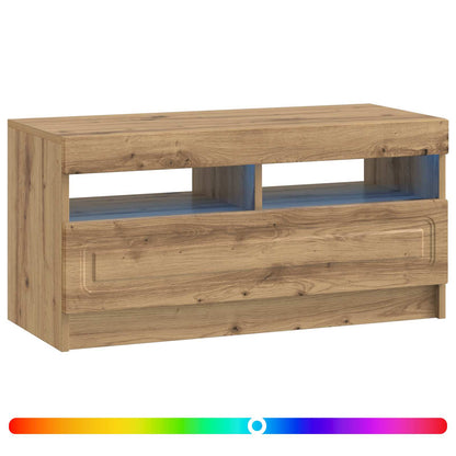 vidaXL LED TV Cabinet Artisan Oak Engineered Wood