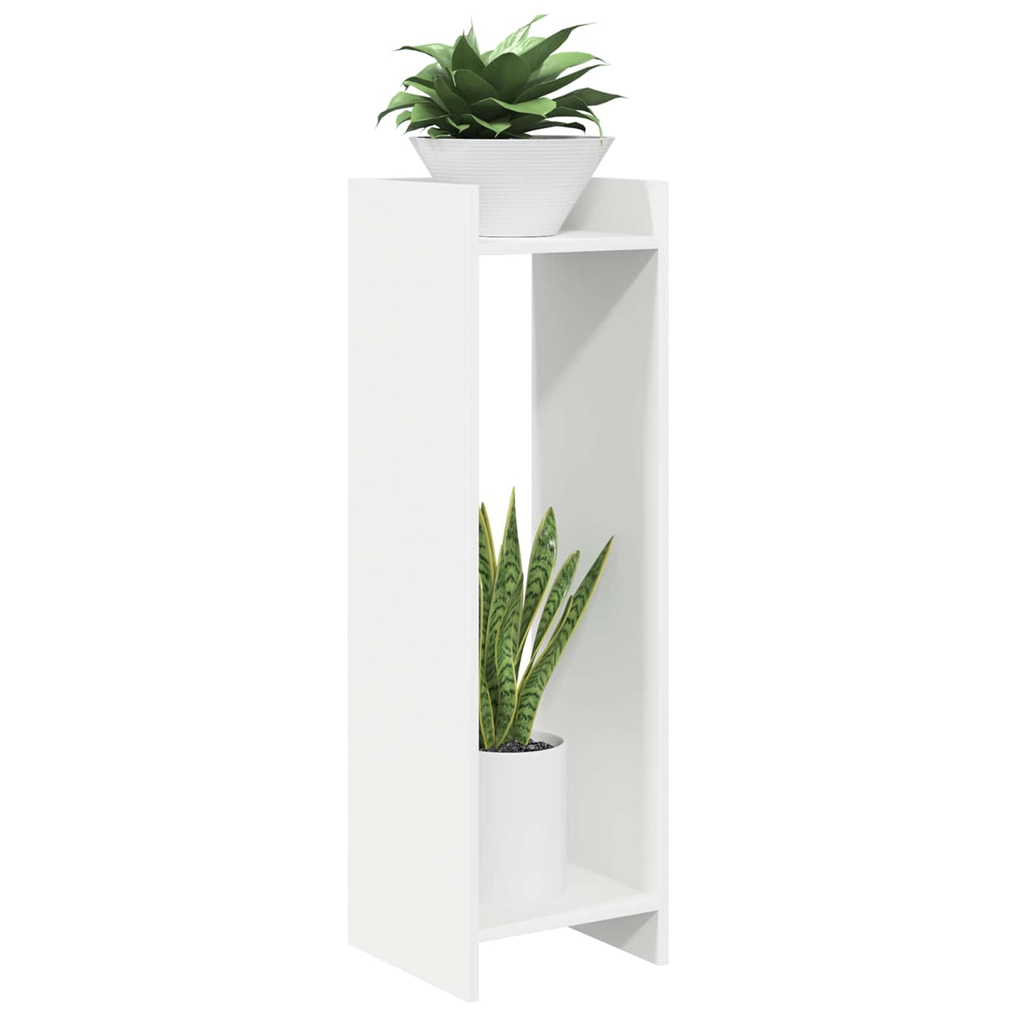 vidaXL Plant Stand White 30 x 30 x 100 cm Engineered Wood