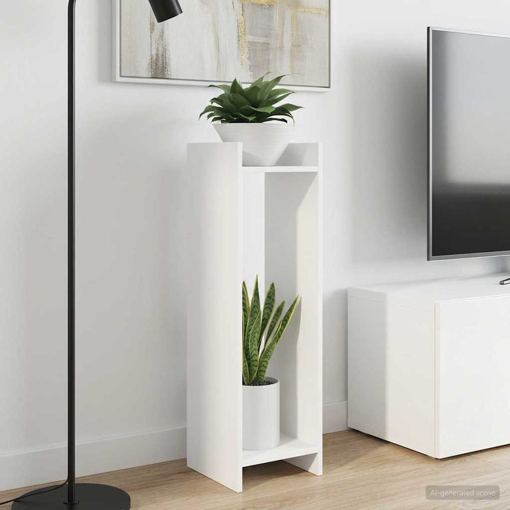 vidaXL Plant Stand 2 pcs White 30 x 30 x 100 cm Engineered Wood