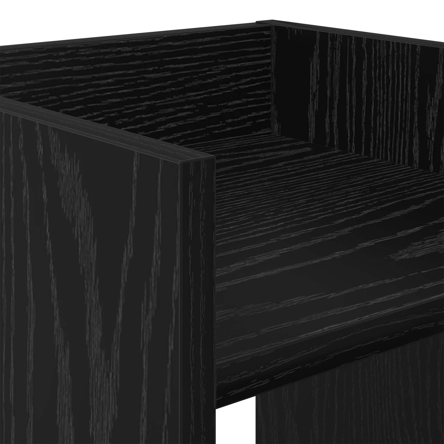 vidaXL Plant Stand Black Oak 30 x 30 x 100 cm Engineered Wood