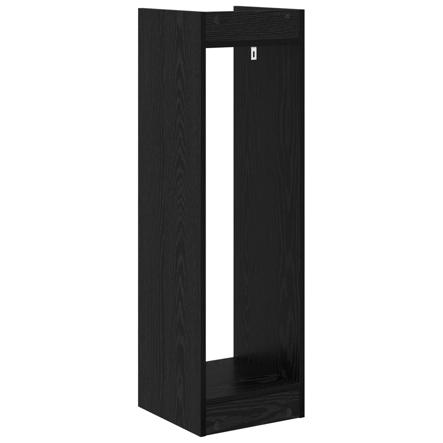 vidaXL Plant Stand Black Oak 30 x 30 x 100 cm Engineered Wood