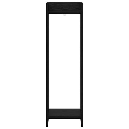 vidaXL Plant Stand Black Oak 30 x 30 x 100 cm Engineered Wood
