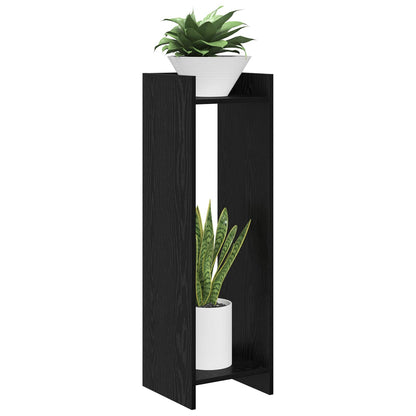 vidaXL Plant Stand Black Oak 30 x 30 x 100 cm Engineered Wood