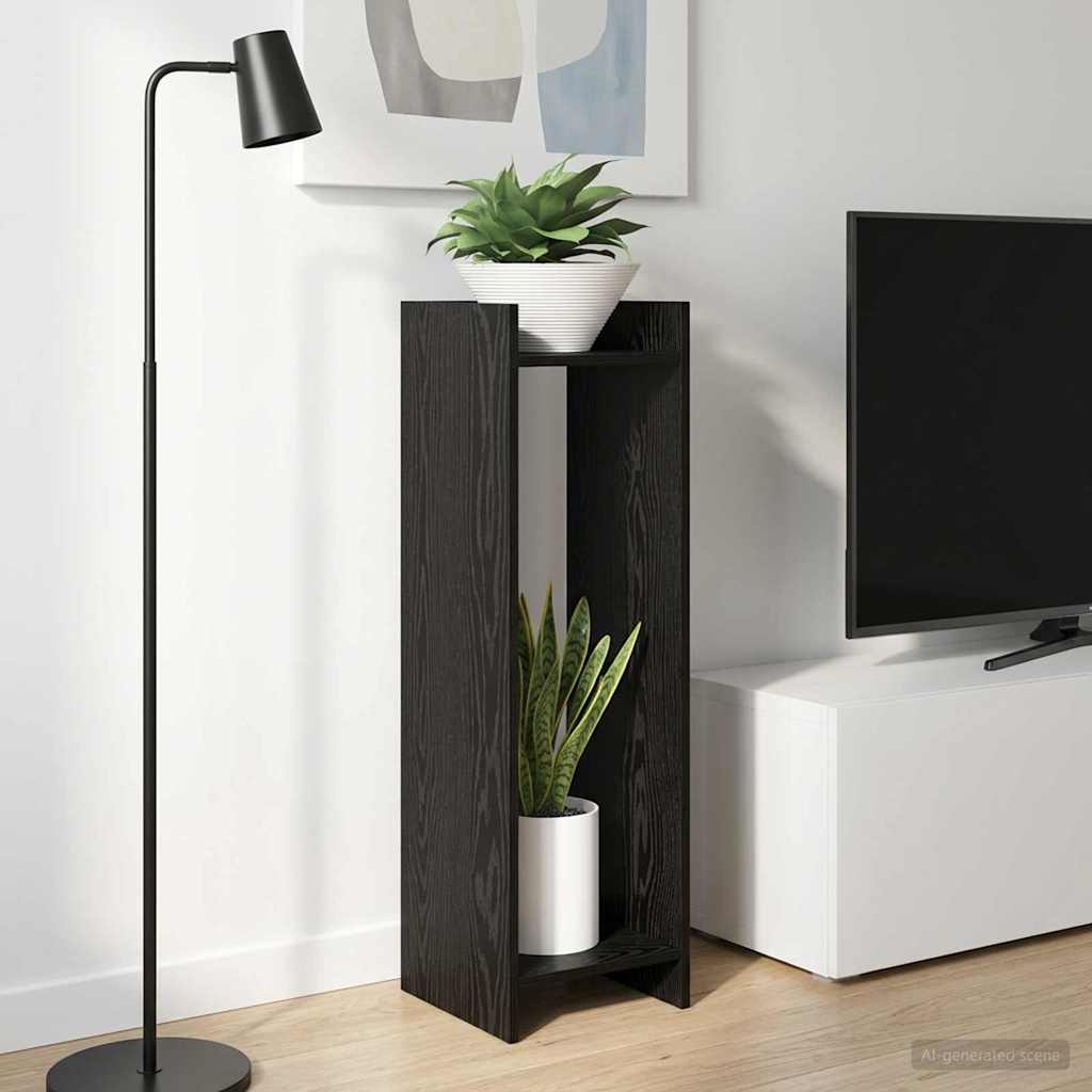 vidaXL Plant Stand 2 pcs Black Oak 30 x 30 x 100 cm Engineered Wood