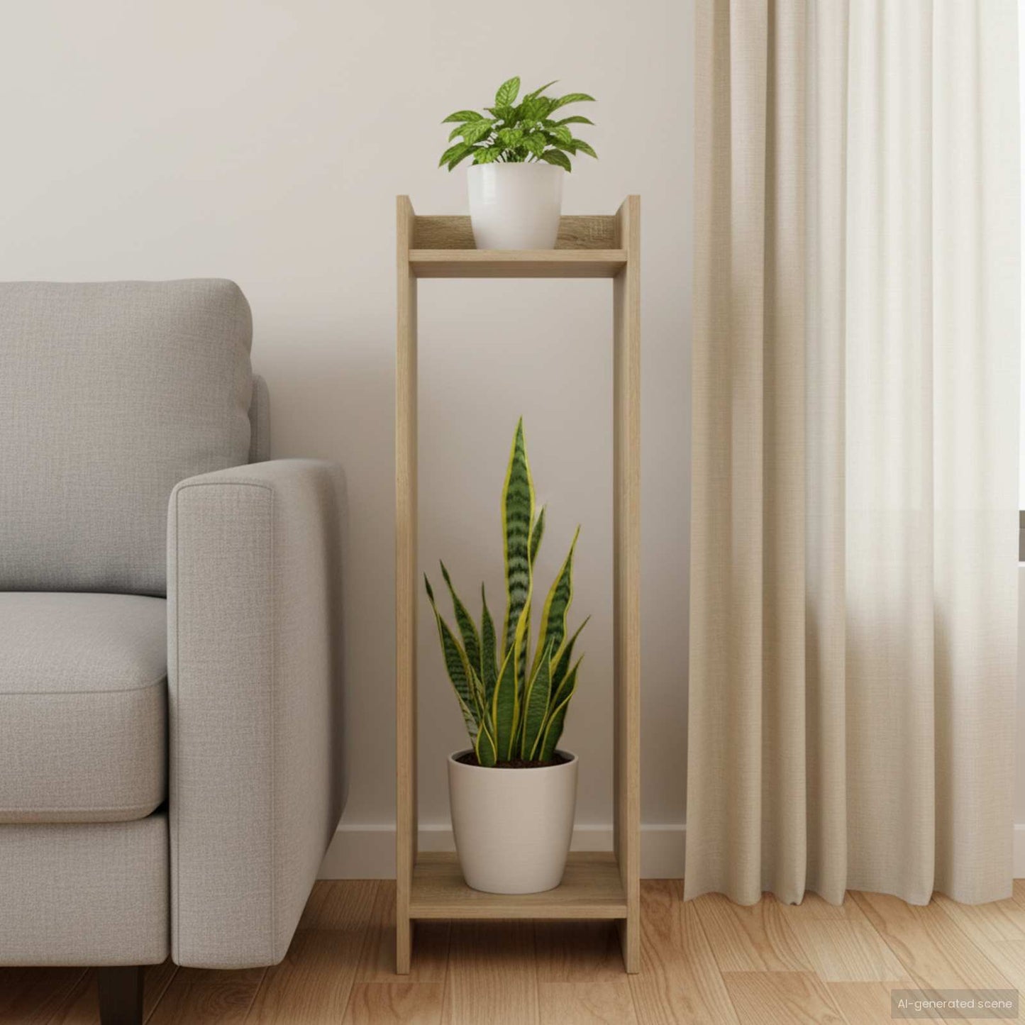 vidaXL Plant Stand Sonoma Oak 30 x 30 x 100 cm Engineered Wood