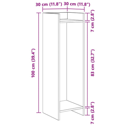vidaXL Plant Stand Sonoma Oak 30 x 30 x 100 cm Engineered Wood