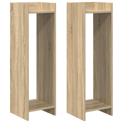 vidaXL Plant Stand 2 pcs Sonoma Oak 30 x 30 x 100 cm Engineered Wood