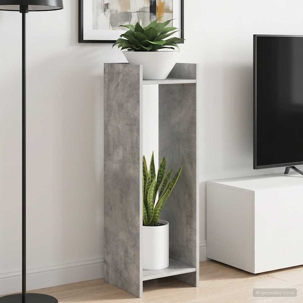 vidaXL Plant Stand Concrete Grey 30 x 30 x 100 cm Engineered Wood