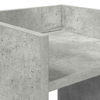 vidaXL Plant Stand with Shelf 2 pcs Concrete Grey 30 x 30 x 100 cm