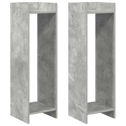 vidaXL Plant Stand 2 pcs Concrete Grey 30 x 30 x 100 cm