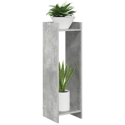 vidaXL Plant Stand with Shelf 2 pcs Concrete Grey 30 x 30 x 100 cm