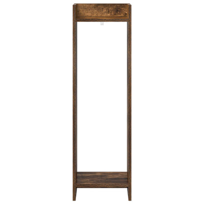 vidaXL Plant Stand Smoked Oak 30 x 30 x 100 cm Engineered Wood