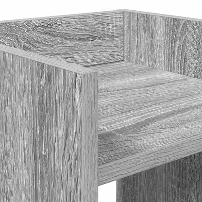 vidaXL Plant Stand 2 pcs Grey Sonoma 30 x 30 x 100 cm Engineered Wood