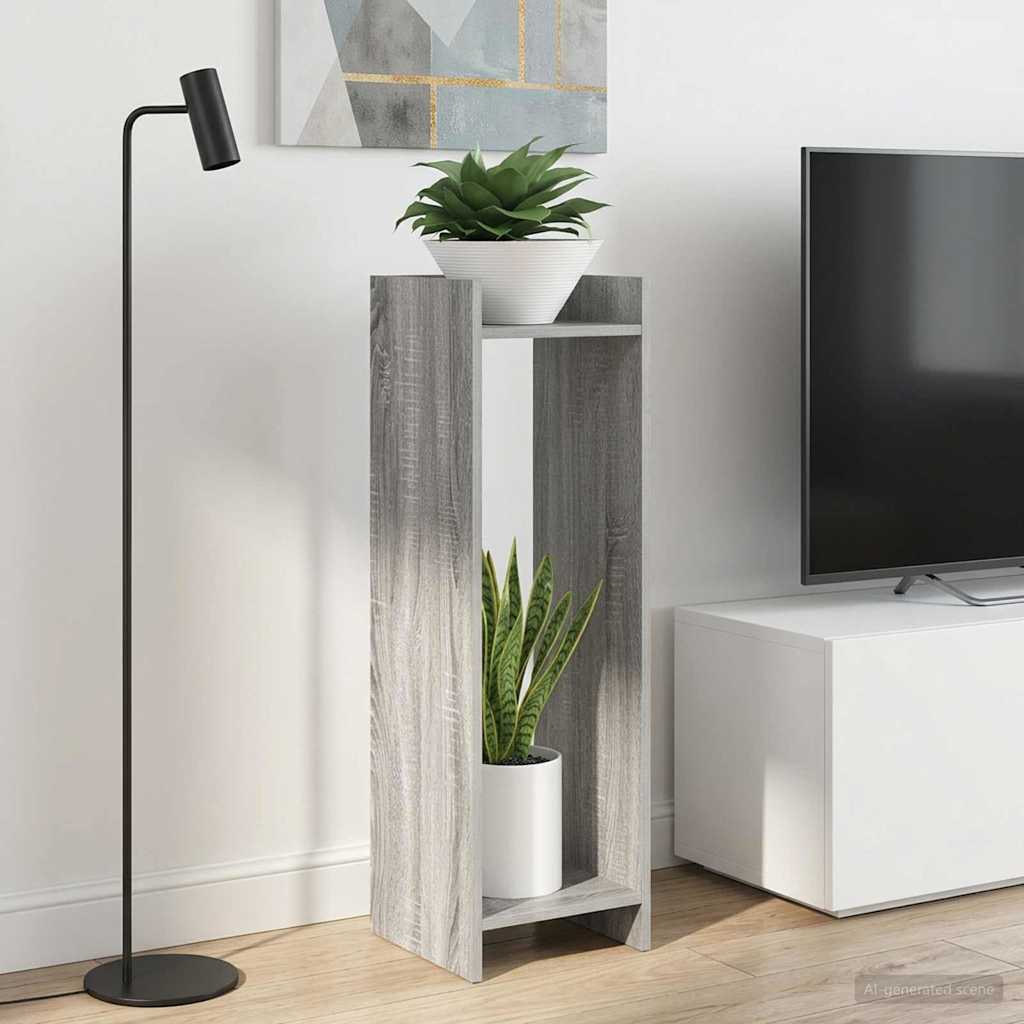 vidaXL Plant Stand 2 pcs Grey Sonoma 30 x 30 x 100 cm Engineered Wood