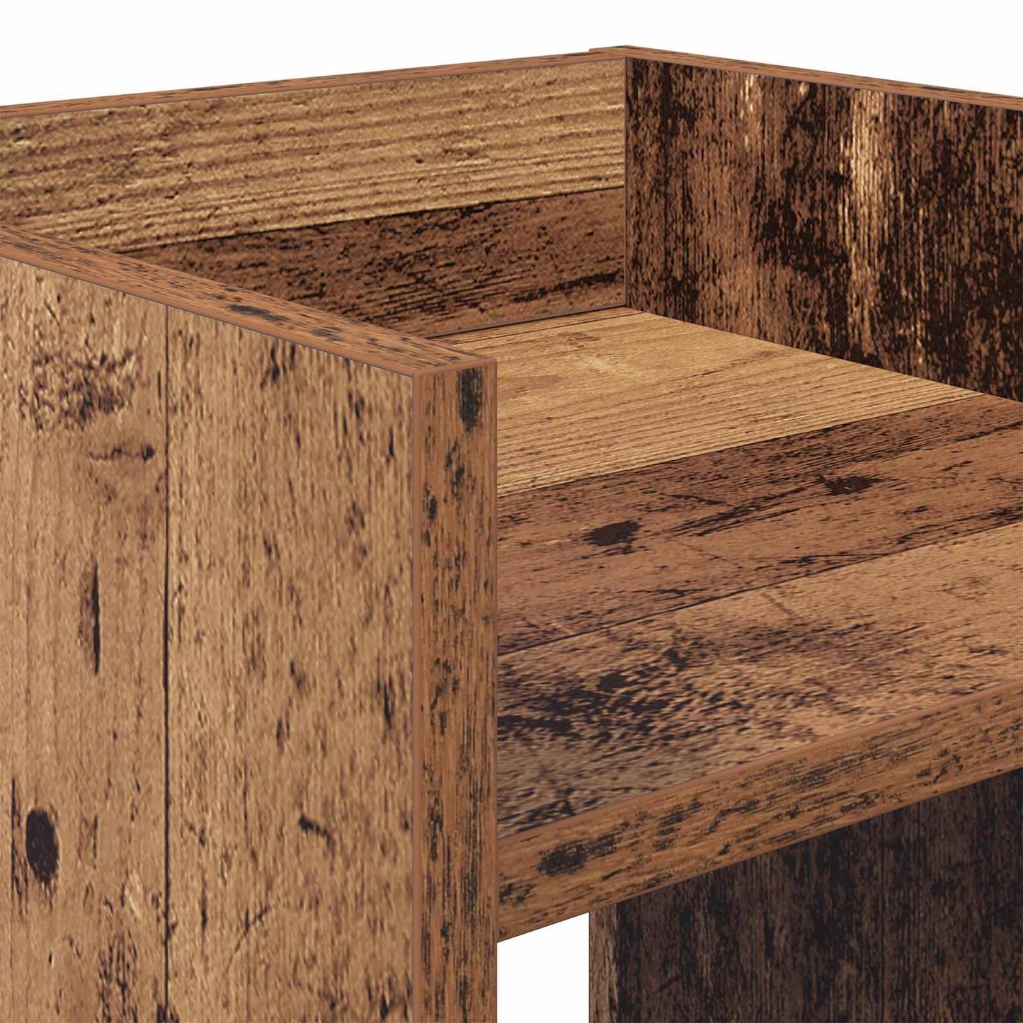 vidaXL Plant Stand Old Wood 30 x 30 x 100 cm Engineered Wood