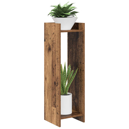 vidaXL Plant Stand Old Wood 30 x 30 x 100 cm Engineered Wood