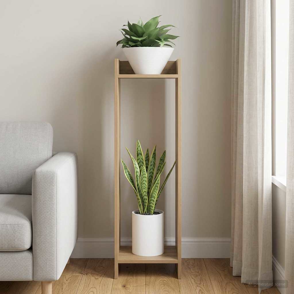 vidaXL Plant Stand Artisan Oak 30 x 30 x 100 cm Engineered Wood