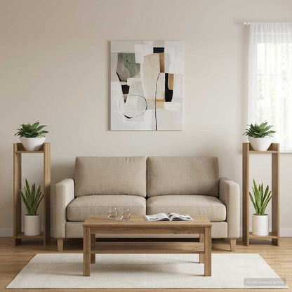 vidaXL Plant Stand 2 pcs Artisan Oak 30 x 30 x 100 cm Engineered Wood