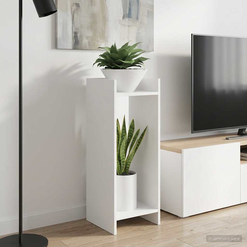 vidaXL Plant Stand White 30 x 30 x 80 cm Engineered Wood