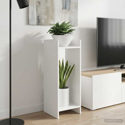 vidaXL Plant Stand White 30 x 30 x 80 cm Engineered Wood